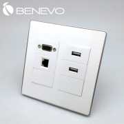 嵌入面板型 VGA+Gigalan+USB2.0 x2 插座