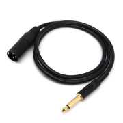 1米 6.3MM公頭轉XLR(Cannon接頭)公頭 單聲道音訊連接線