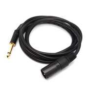 2米 6.3MM公頭轉XLR(Cannon接頭)公頭 單聲道音訊連接線