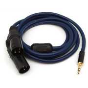 1.5米 3.5mm立體聲公頭轉雙XLR(Cannon接頭)公頭 音訊連接線