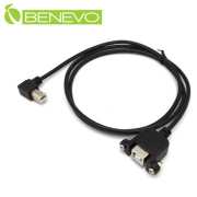 可鎖左彎型 1米 USB2.0 B公對B母裝置延長線