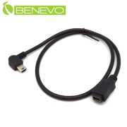 左彎型 50cm USB2.0 MiniUSB(5pin) 公對母延長線