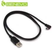 右彎型 1米 USB2.0 A公轉Mini USB公 高隔離連接線