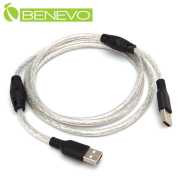 專業級 1.5米 USB2.0 A公-A公 高隔離連接線，採128編金屬編織與磁環