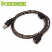專業級 1.5米 USB2.0 A公-A母 高隔離延長線，採128編金屬編織與磁環