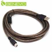 專業級 3米 USB2.0 A公-Mini B公 訊號連接線，採128編金屬編織與磁環