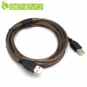 專業級 3米 USB2.0 A公-A公 訊號連接線，採128編金屬編織與磁環