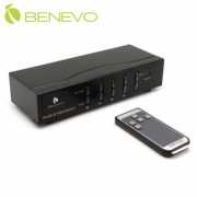 桌上型 4埠VGA影音切換器，附4組1.5米影音連接線