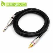 2米 TS型式6.3mm公對RCA公 聲音轉接線