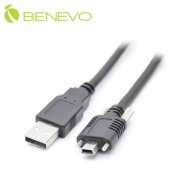 可鎖型 5米 USB2.0 A(公)對Mini-B(公)訊號連接線