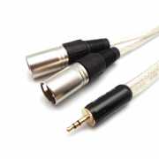 5米 3.5mm立體聲公頭轉雙XLR(Cannon接頭)公頭 音訊連接線