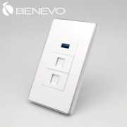 嵌入面板型 USB2.0+2個Gigalan插座