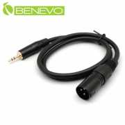 70cm 3.5MM公頭轉XLR(Cannon接頭)公頭 音訊連接線