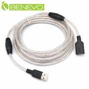 專業級 3米 USB2.0 A公-A母 高隔離延長線，採128編金屬編織與磁環