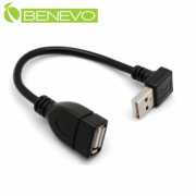 下彎型 10cm USB2.0 A公-A母 高隔離延長線