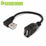 左彎型 10cm USB2.0 A公-A母 高隔離延長線
