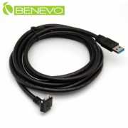 可鎖下彎型 3米 USB3.0 A公轉Type-C公訊號連接線