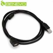1.5米 USB2.0 A公-A母 高隔離延長線，採96編金屬編織與磁環