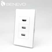 嵌入面板型 HDMI+雙孔USB2.0插座