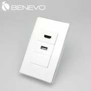 嵌入面板型 側彎HDMI+USB2.0插座