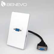 嵌入面板型 VGA插座，後側為短線母頭