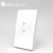 嵌入面板型 2孔Gigalan網線插座