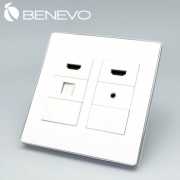 嵌入面板型 2孔HDMI+Gigalan網路+3.5mm立體聲插座