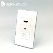 嵌入面板型 HDMI+3.5mm立體聲+Gigalan網路插座