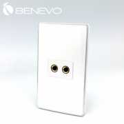 嵌入面板型 雙孔6.3mm立體聲插座