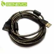 專業級 3米 USB2.0 A公-A母 高隔離延長線，採128編金屬編織與磁環