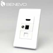 嵌入面板型 HDMI+電話+Gigalan網路插座