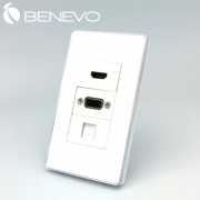 嵌入面板型 HDMI+VGA+Gigalan網路插座