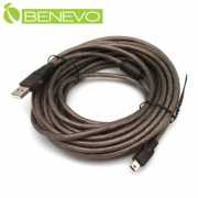 專業級 8米 USB2.0 A公-Mini B公 訊號連接線，採128編金屬編織與磁環