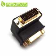 下彎型 DVI-I 公對母轉接頭