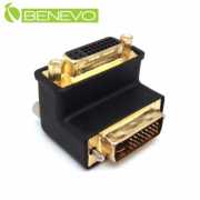 上彎型 DVI-I 公對母轉接頭