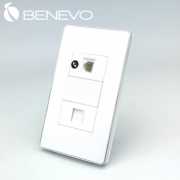 嵌入面板型 電話+Gigalan網路插座