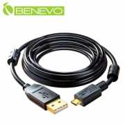 專業級 1.5米 USB2.0 A公-Micro USB公 訊號連接線，採雙磁環