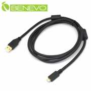 專業級 1.5米 USB2.0 A公-Micro USB公 訊號連接線，採雙磁環