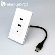嵌入面板型 HDMI+帶線USB3.0+3.5mm立體聲插座