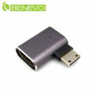 鍍金8K右彎版 Mini HDMI(公)轉HDMI(母)轉接頭
