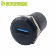 圓孔面板型 USB3.0 母對母插座，具防塵蓋