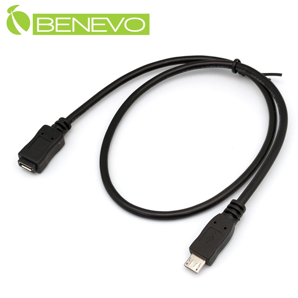BENEVO 50cm Micro USB 公對母延長線 - 整體設計