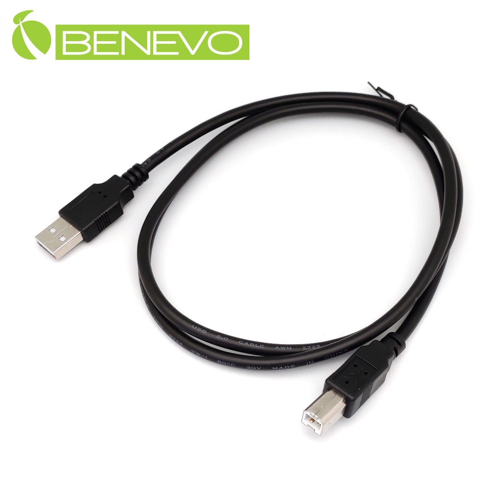 BENEVO 1米 USB2.0 A公-B公 連接線 - 高隔離設計
